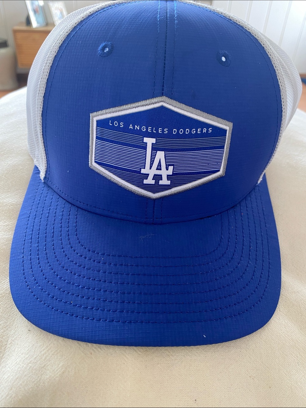 L A Dodgers Royal Blue and White Trucker Hat snapback